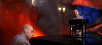 Que joue et chante au piano le Dr Denfer en choeur avec son clone Mini-moi ?