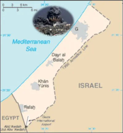 Quelle est cette ville, capitale d'une bande territoriale éponyme qui est revendiquée par l'Autorité palestinienne, gouvernée de facto par le mouvement islamiste Hamas, isolée et asphyxiée par les Israéliens ?