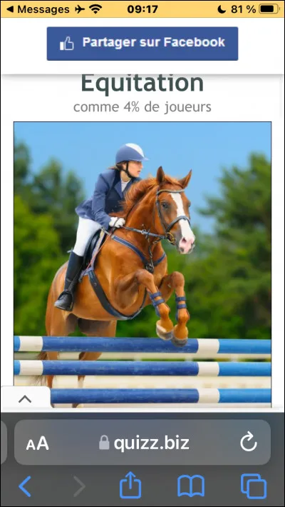 Encore honnêtement es-tu une bonne cavalière ?