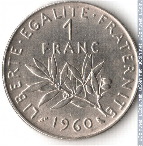 1958 - Le général de Gaulle prend la décision de réformer le système monétaire. Le nouveau franc fait son apparition. Dès lors, le nouveau franc équivaut à cent anciens francs.Voici un petit calcul facile à faire. Si une baguette valait 26 anciens francs en 1955, quel était son prix en 1960 ?
