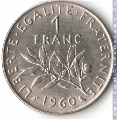 1958 - Le général de Gaulle prend la décision de réformer le système monétaire. Le nouveau franc fait son apparition. 
Dès lors, le nouveau franc équivaut à cent anciens francs.
Voici un petit calcul facile à faire. 
Si une baguette valait 26 anciens francs en 1955, quel était son prix en 1960 ?