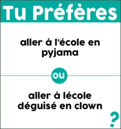 Tu pr&eacute;f&egrave;res...