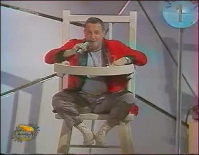 Dans quelle émission, animée par Patrick Sabatier, Coluche a-t-il marqué son apparition sur un ''trône'' assez spécial, en forme de chaise haute pour bébé ?