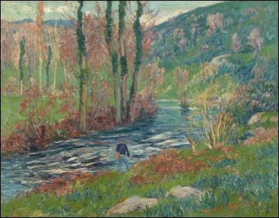 Qui a peint "Pêcheur à la ligne en automne" ?