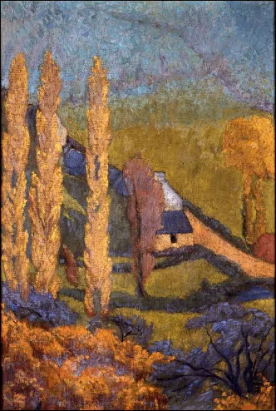 Qui a peint " Paysage d'automne aux trois peupliers" ?