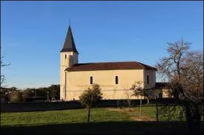 Vous avez sur cette image l'&eacute;glise Saint-Jean-Baptiste, &agrave; Poudenx. Commune n&eacute;o-aquitaine, elle se situe dans le d&eacute;partement ...