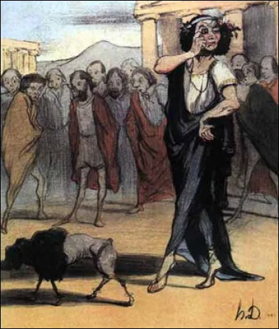 Beau, élégant et très riche cet homme d'État athénien du Ve siècle av. J.-C vaniteux et provocateur, acheta un chien de grande valeur et lui coupa la queue portant magnifique, juste pour faire parler de lui. Qui est-il ?