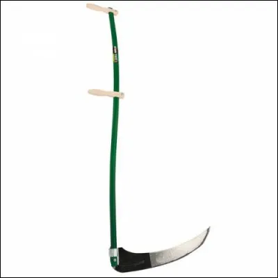 Il y beaucoup de personnes qui reconnaîtront cet outil et qui feront le lien avec la mort. Or, c'est un outil fort utile pour faucher les herbes. Avant la modernisation, les agriculteurs et beaucoup de personnes l'utilisaient à bon escient quotidiennement.
Quel est le nom de cet outil ?