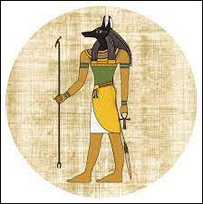 Comme se nomme ce dieu égyptien représenté avec une tête de chacal ?