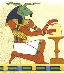 Comme se nomme ce dieu égyptien représenté avec une tête de bélier ?