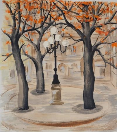 Qui a peint "La Place Fustenberg à l'automne" ?