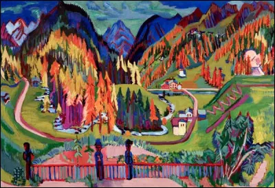 Qui a représenté "La Vallée de Sertig à l'automne" ?