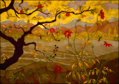 Qui est l'auteur de ce paysage d'automne coloré ?