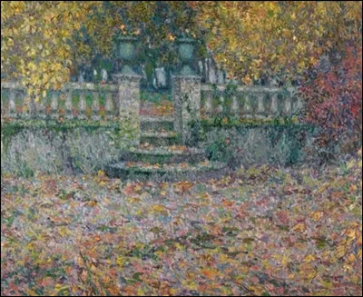 Qui a représenté la terrasse de Gerberoy en automne ?