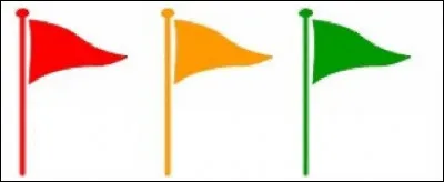 Donne la signification de chaque couleur de drapeau qui est présent sur les plages :