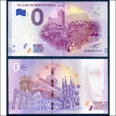 Il existe des billets dont la valeur est 0 euro.