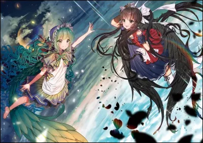 Quelle est la couleur des ailes de la fille de droite ?