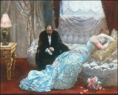 Sa toile s'intitule "Retour de bal" :