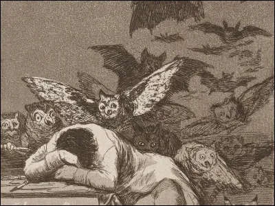 Quel peintre espagnol est l'auteur de cette eau-forte intitul&eacute;e ''Le sommeil de la raison engendre des monstres''