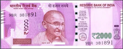 Quel homme voit-on sur le billet de l'Inde ?