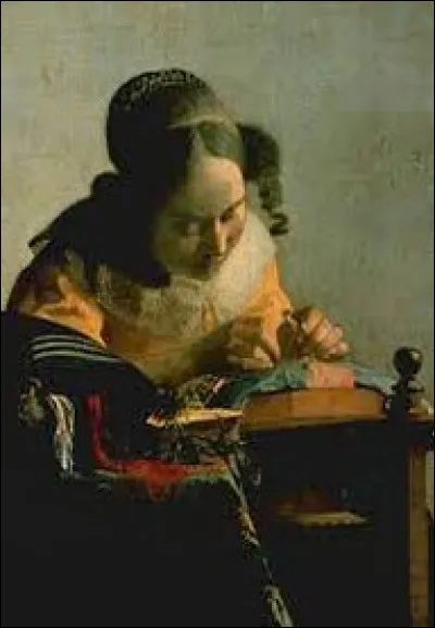 La Dentellière est un petit tableau peint entre 1669 et 1671, exposé au musée du Louvre à Paris. Quel est son auteur ?

Le tableau représente une dentellière absorbée par son ouvrage. La jeune fille se détache sur un mur blanc, probablement parce que l'artiste a cherché à éliminer toutes les distractions autour de l'image centrale.