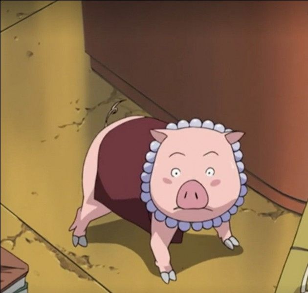 Dans le manga connu, qui est le cochon de Naruto ?