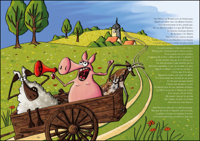 Dans une fable de La Fontaine, avec qui "Le cochon" partage-t-il le titre ?
