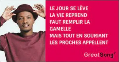 Pouvez-vous compléter cette célèbre chanson de Soprano ? 

Le jour se lève
La vie reprend
Faut remplir la gamelle
Mais tout en souriant
Les proches appellent
Ils prennent des nouvelles...