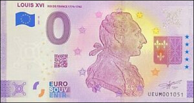 Un billet de 0 euro représente le roi Louis XVI. Quelle est l'année de son décès ?