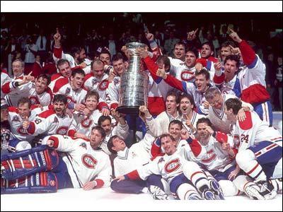 En quelle anne les Canadiens de Montral ont-ils gagn la Coupe Stanley ?