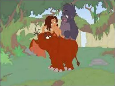 Dans le film Disney "Tarzan", quels sont ses deux meilleurs amis avec qui Tarzan s'amuse dans la jungle ?