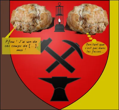 Le blason de la ville de Commentry (Allier) reflète son passé minier : il est vrai que dans le coin, on ne se laisse pas marcher sur les ... (complétez !)