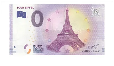 Un billet de 0 euro représente la tour Eiffel. En quelle année a-t-elle été inaugurée ?