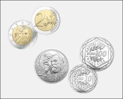 Une pièce française de 2 euros commémore la mort du sculpteur Rodin. En quelle année est-il décédé ?