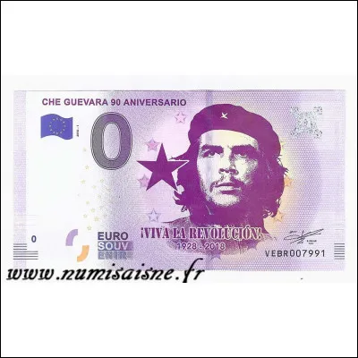 Un billet de 0 euro représente le révolutionnaire Che Guevara. De quelle nationalité était-il ?