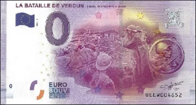 Le billet de 0 euro rend hommage à la bataille de Verdun. En quelle année s'est-elle déroulée ?
