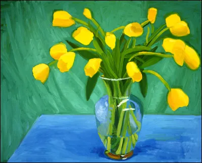 Qui est ce peintre britannique ayant réalisé la toile "Les Tulipes jaunes" ?
