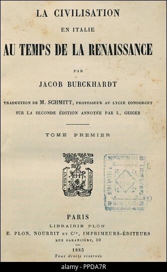 Dans son ouvrage "La civilisation de la Renaissance en Italie", Jacob Burckhardt reprend la théorie ZeitGeist d'Hegel. Quel nom prend alors cette nouvelle théorie ?