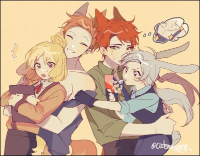 À gauche, nous avons deux personnages de "AC : NH", mais à droite ce sont des personnages de :