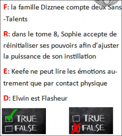 Quelle affirmation est fausse ?