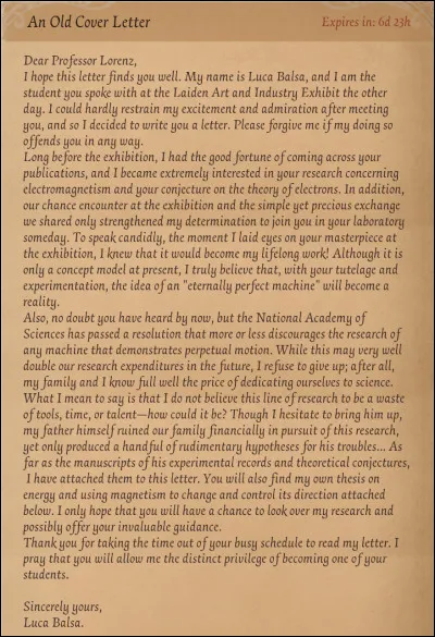 Dans la lettre d’anniversaire 2021, le prisonnier s’intéresse à l'une des théories de son mentor. Laquelle ?