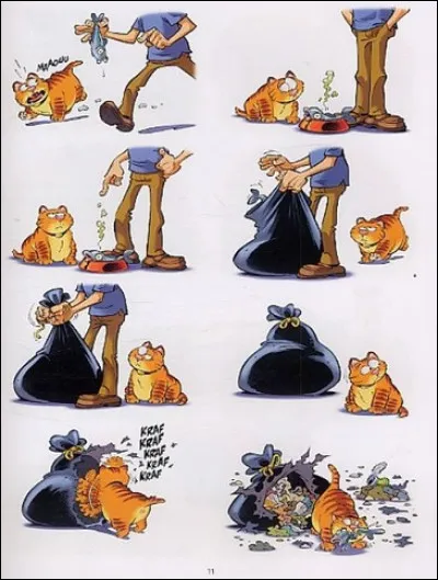 Quel est ce recueil de gags dessinés par Philippe Larbier sans texte mettant les bêtises des chats aux éditions Delcourt ?