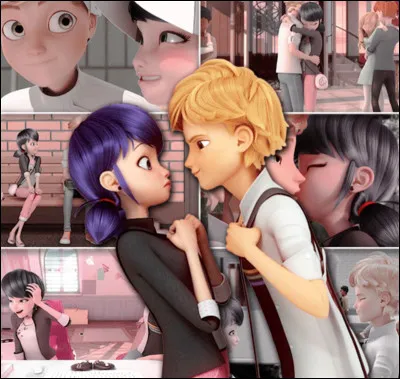 À quel moment Marinette a-t-elle failli embrasser Adrien dans l'épisode "Marionnettiste 2" ?