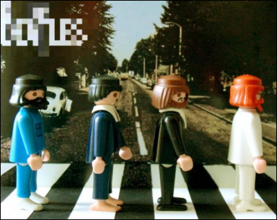 C'est un quatuor de musique britannique originaire de Liverpool. Ils ont débuté leur activité en 1960 et l'album représenté sur la photo est "Abbey Road". Qui sont-ils ?