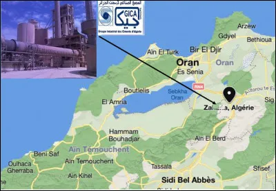 Quelle est cette ville d'Algérie, carrefour entre le nord et le sud, l'est et l'ouest des plaines oranaises, on y trouve l'une des plus grandes cimenteries du pays ?