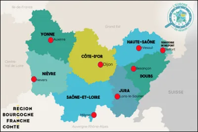 Besançon est la préfecture de la région Bourgogne-Franche-Comté.