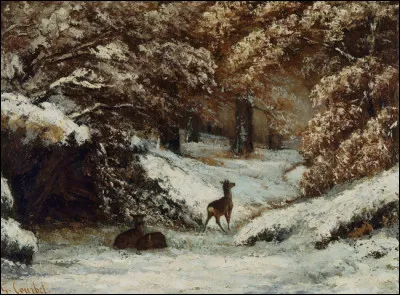 À quel peintre réaliste français du XIXe doit-on le tableau "La remise des chevreuils en hiver" ?