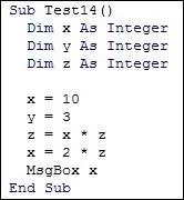 Le rsultat affich par ce programme sera :