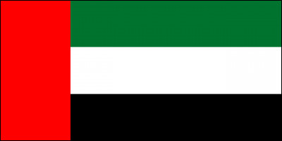 Le premier pays est un pays arabe et asiatique formé de sept petits États unifiés, qui ont comme capitale la ville d'Abou Dhabi. À quel pays appartient ce drapeau ?