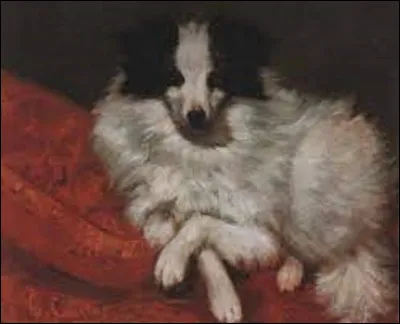 Peint en 1855, ''Chien sur un coussin'' est un tableau exécuté par un réaliste. De qui s'agit-il ?